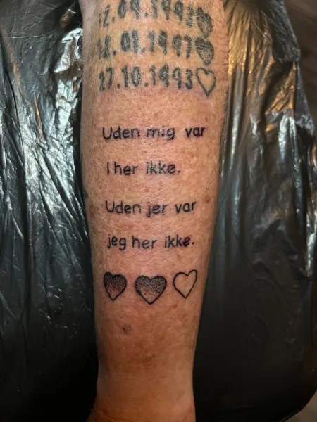 Tattoo af Melissa